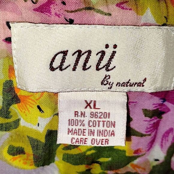 Anu By Natural | Womens Jacket | Sz XL | White Embroidery Flowers Cotton Cottage - Picture 7 of 10